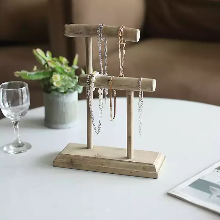 Kirklands Home Bathroom Accessories|Handmade Driftwood Medium Jewelry Stand Brown