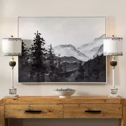 Kirklands Home Framed Art|Handpainted Mountain Scene Framed Art