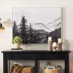 Kirklands Home Framed Art|Handpainted Mountain Scene Framed Art