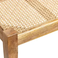 Kirklands Home Entryway Furniture|Handwoven Rattan Cane and Mango Wood Bench