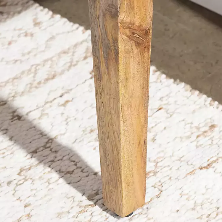 Kirklands Home Entryway Furniture|Handwoven Rattan Cane and Mango Wood Bench