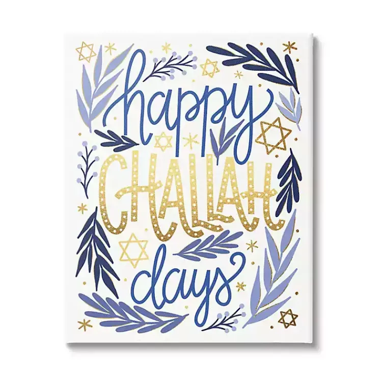 Outlet Happy Challah Days Canvas Art Print Hanukkah Decorations