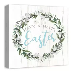 New Happy Easter Wreath Canvas Art Print Easter Decorations