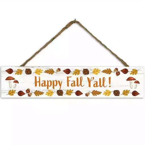 Sale Happy Fall Y'all Hanging Wall Plaque Fall