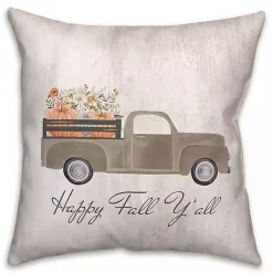 Online Happy Fall Y'all Pumpkin Truck Pillow Fall