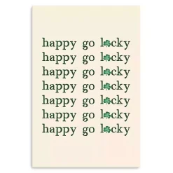 Sale Happy Go Lucky Canvas Art Print St Patricks Day Decorations