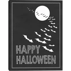 Sale Happy Halloween Bats Canvas Art Print Halloween