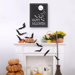 Sale Happy Halloween Bats Canvas Art Print Halloween