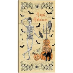New Happy Halloween Dapper Skeleton Canvas Art Halloween