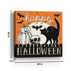 Hot Happy Halloween Full Moon Cat Canvas Art Print Halloween