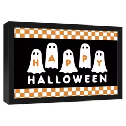 Clearance Happy Halloween Ghosts Framed Canvas Print Halloween
