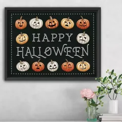 Happy Halloween Jack-o-Lanterns Framed Art Print Halloween