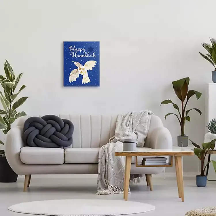 Best Happy Hanukkah Dove Canvas Art Print Hanukkah Decorations