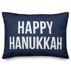 New Happy Hanukkah Lumbar Pillow Hanukkah Decorations