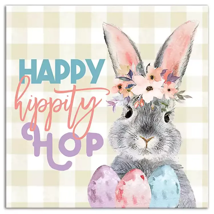 Sale Happy Hippity Hop Canvas Art Print Easter Decorations