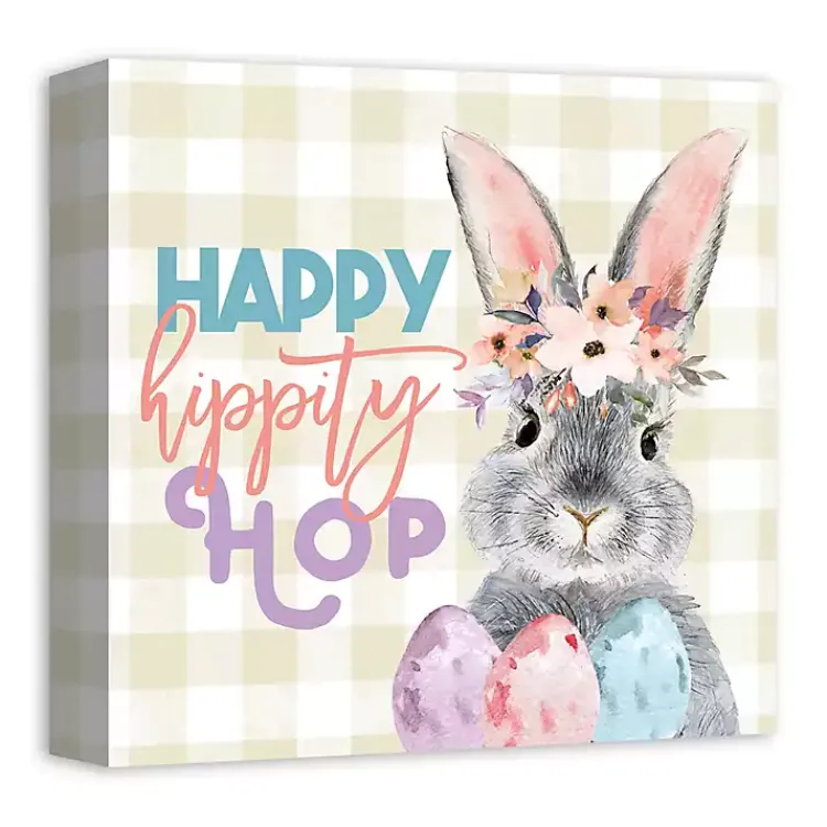 Sale Happy Hippity Hop Canvas Art Print Easter Decorations