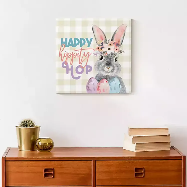 Sale Happy Hippity Hop Canvas Art Print Easter Decorations