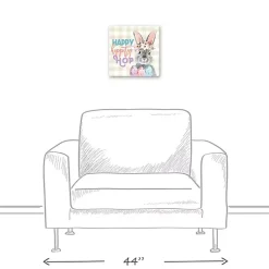 Sale Happy Hippity Hop Canvas Art Print Easter Decorations