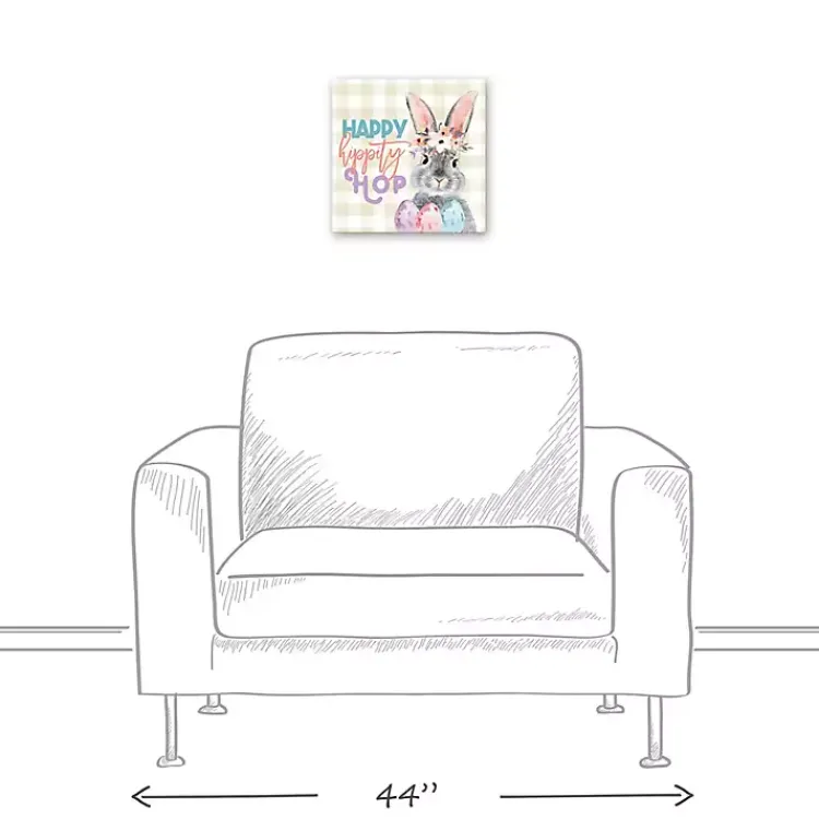 Sale Happy Hippity Hop Canvas Art Print Easter Decorations