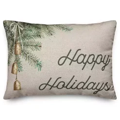 Outlet Happy Holidays Bells Christmas Pillow Christmas Pillows
