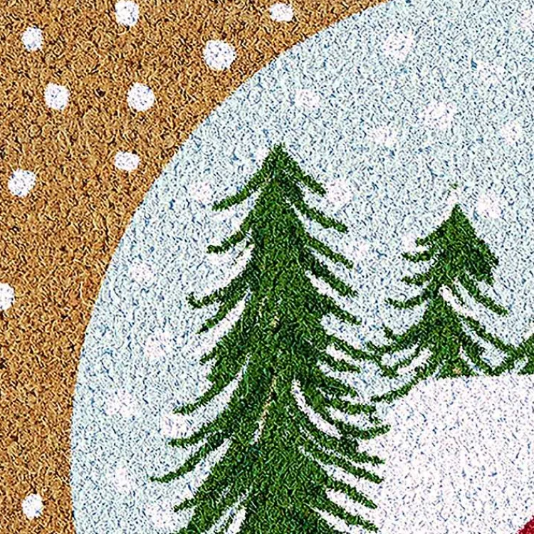 Online Happy Holidays Half Circle Coir Doormat Outdoor Christmas Decorations