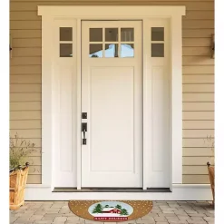 Online Happy Holidays Half Circle Coir Doormat Outdoor Christmas Decorations