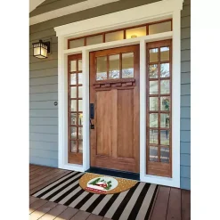 Online Happy Holidays Half Circle Coir Doormat Outdoor Christmas Decorations