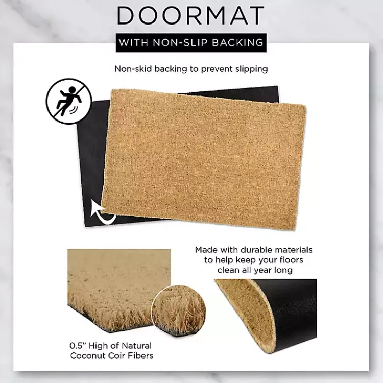 Online Happy Holidays Half Circle Coir Doormat Outdoor Christmas Decorations