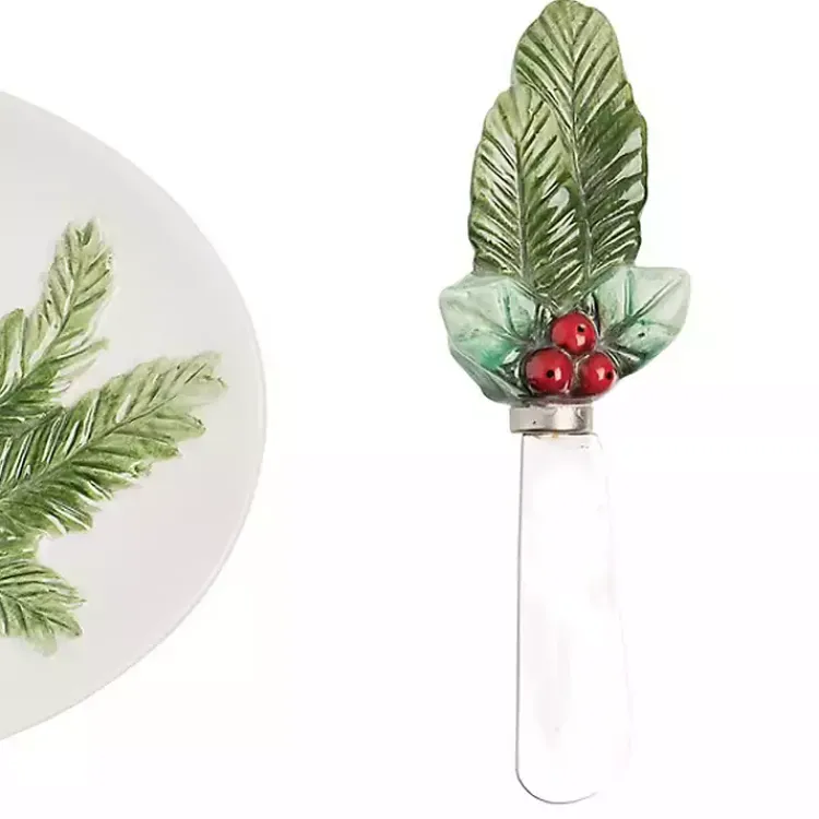 Kirklands Home Serving & Entertaining|Happy Holidays Oval Serving Platter with Spreader