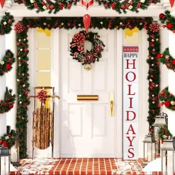 Sale Happy Holidays Snowflake Christmas Porch Board Outdoor Christmas Decorations