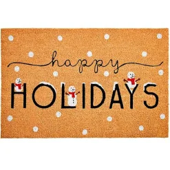 Happy Holidays Snowmen Doormat Outdoor Christmas Decorations