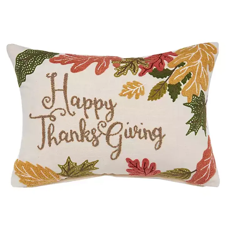 Best Happy Thanksgiving Beaded Lumbar Pillow Fall