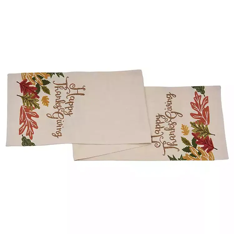 Hot Happy Thanksgiving Beaded Table Runner Fall