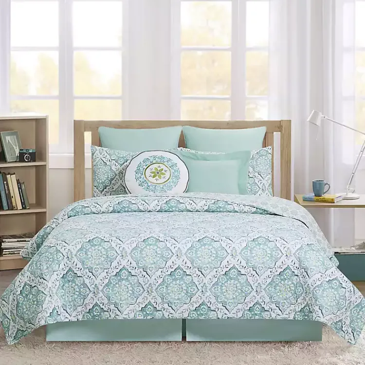 Kirklands Home Quilts|Harlen Mosaic 3-pc. King Quilt Set Blue