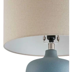 Kirklands Home Table Lamps|Harmonie Blue Ceramic Table Lamp Tan
