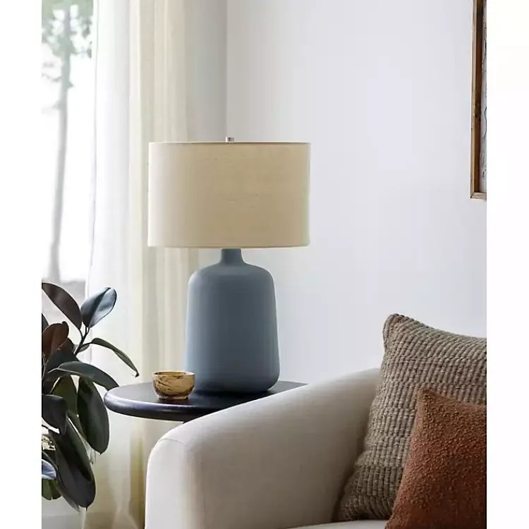 Kirklands Home Table Lamps|Harmonie Blue Ceramic Table Lamp Tan