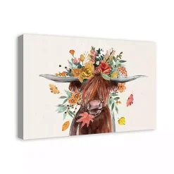 Outlet Harvest Highland Cow Canvas Art Print Fall