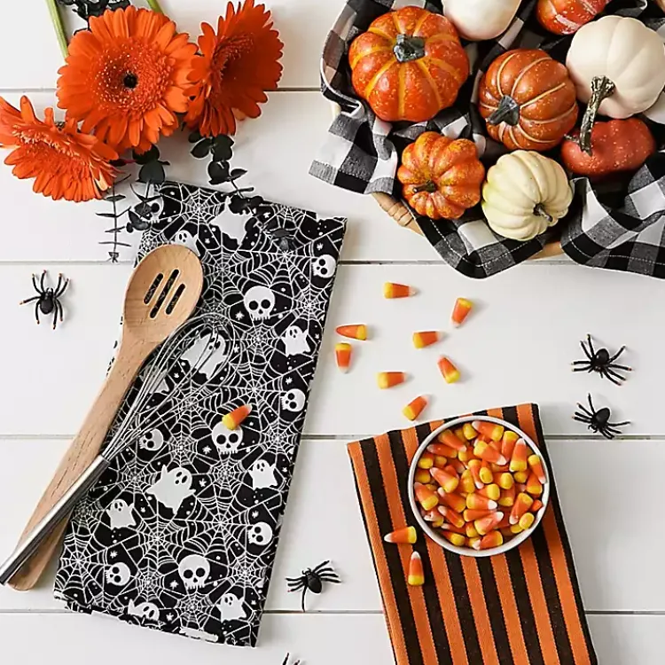 Best Haunted Prints Assorted Dishtowels, Set of 3 Halloween