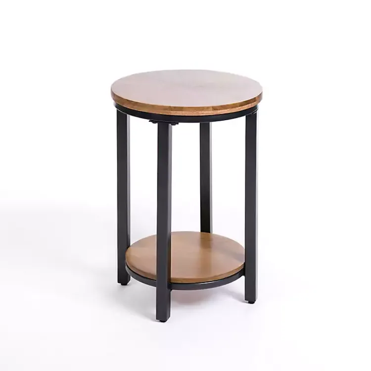Kirklands Home Accent & End Tables|Hayden Wood and Gunmetal Accent Table