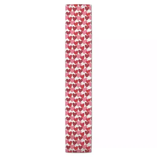Sale Heart Pattern Cotton Twill Valentine's Runner Valentines Day Decorations