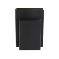 Best Heathered Linen Book Boxes, Set of 2 Baskets & Boxes