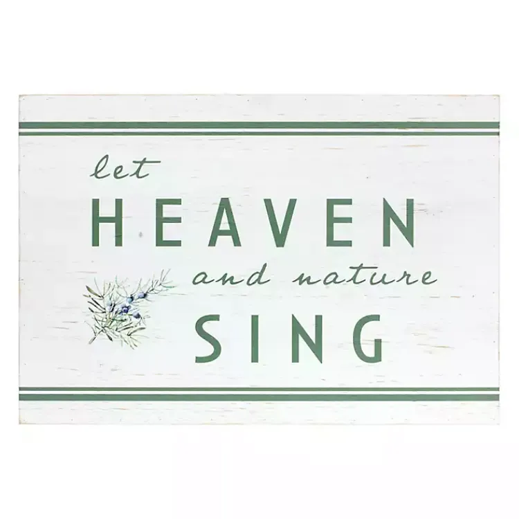 Best Heaven and Nature Sing Wall Plaque Christmas Art & Wall Decor