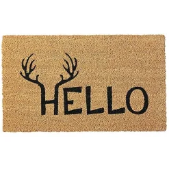 Kirklands Home Doormats|Hello Antlers Doormat Brown