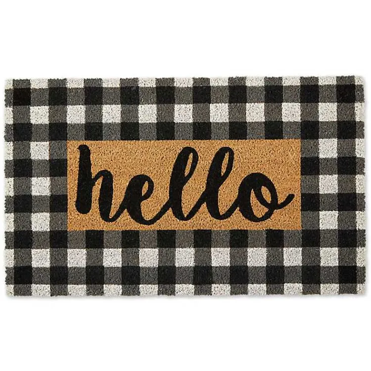 Kirklands Home Doormats|Hello Buffalo Check Doormat