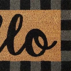 Kirklands Home Doormats|Hello Buffalo Check Doormat