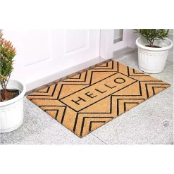 Kirklands Home Doormats|Hello Chevron Doormat