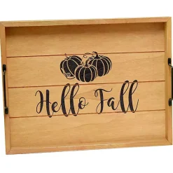 Outlet Hello Fall Wood Tray Fall