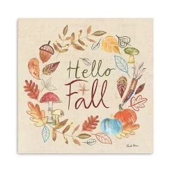 Outlet Hello Fall Wreath Canvas Art Print Fall