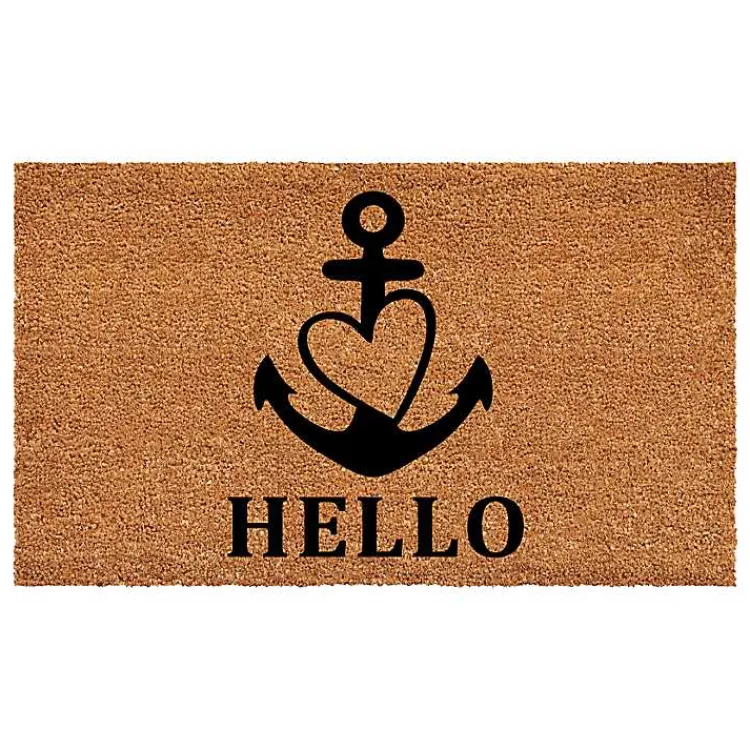 Kirklands Home Doormats|Hello Heart Anchor Doormat