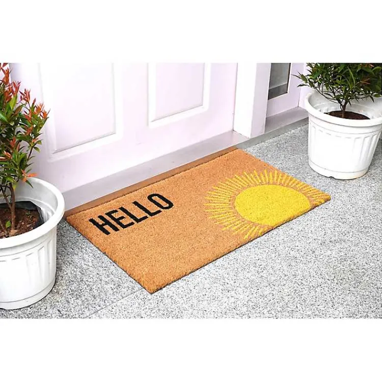 Kirklands Home Doormats|Hello Sunburst Doormat